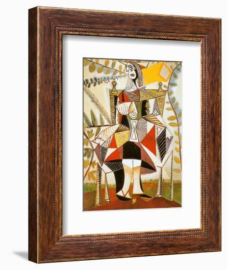 Femme Au Jardin-Pablo Picasso-Framed Art Print