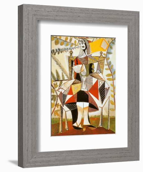 Femme Au Jardin-Pablo Picasso-Framed Art Print