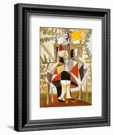 Femme Au Jardin-Pablo Picasso-Framed Art Print