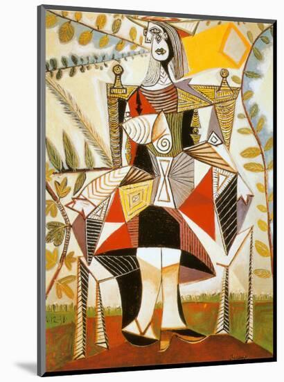 Femme Au Jardin-Pablo Picasso-Mounted Art Print