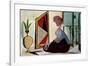 Femme au Miroir-Pablo Picasso-Framed Art Print