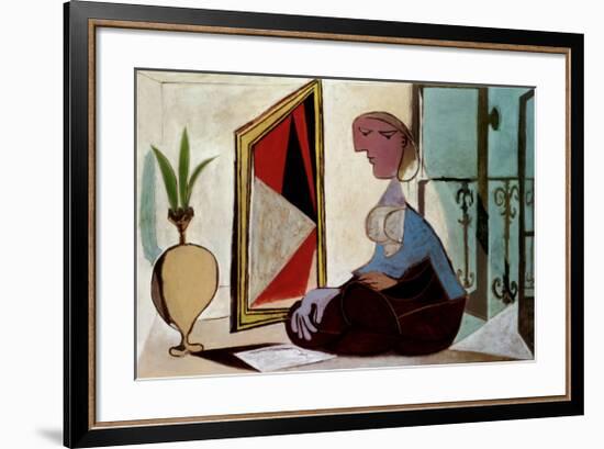 Femme au Miroir-Pablo Picasso-Framed Art Print