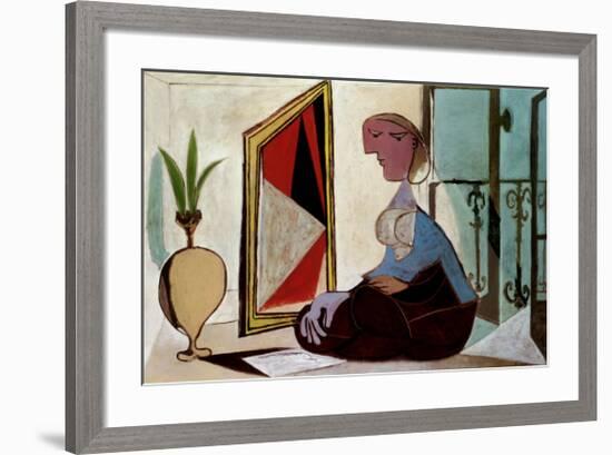 Femme au Miroir-Pablo Picasso-Framed Art Print