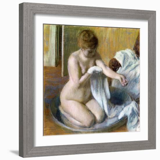 Femme Au Tub, Ca. 1883-Edgar Degas-Framed Giclee Print