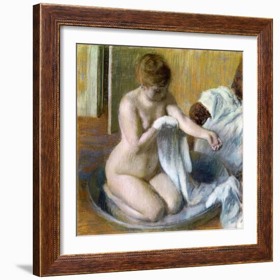 Femme Au Tub, Ca. 1883-Edgar Degas-Framed Giclee Print