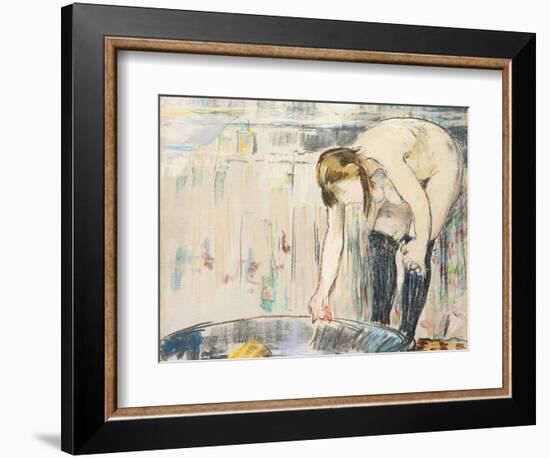 Femme Au Tub-Edouard Manet-Framed Giclee Print