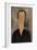 Femme aux boucles d'oreilles-Amedeo Modigliani-Framed Giclee Print