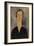 Femme aux boucles d'oreilles-Amedeo Modigliani-Framed Giclee Print