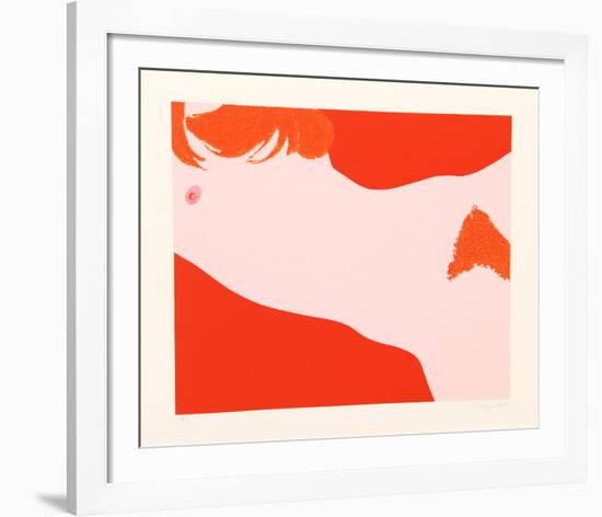 Femme Aux Cheveaux Rouge II-Daniel Riberzani-Framed Serigraph