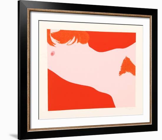 Femme Aux Cheveaux Rouge II-Daniel Riberzani-Framed Serigraph