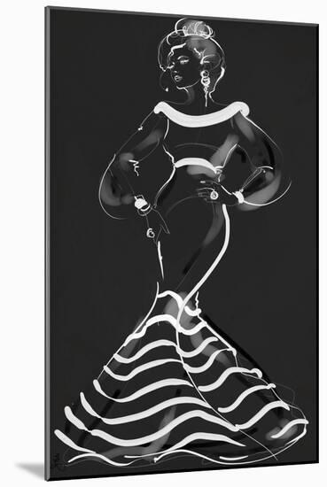 Femme Couture-Black Dress (Variant 1)-Jodi Pedri-Mounted Art Print