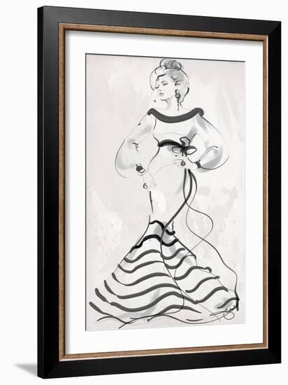 Femme Couture Black Dress-Jodi Pedri-Framed Art Print