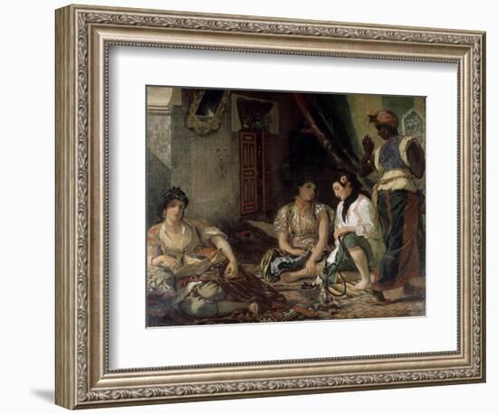 Femme D'Alger Dans Leur Appartement-Eugene Delacroix-Framed Giclee Print