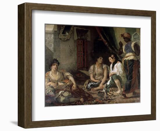 Femme D'Alger Dans Leur Appartement-Eugene Delacroix-Framed Giclee Print