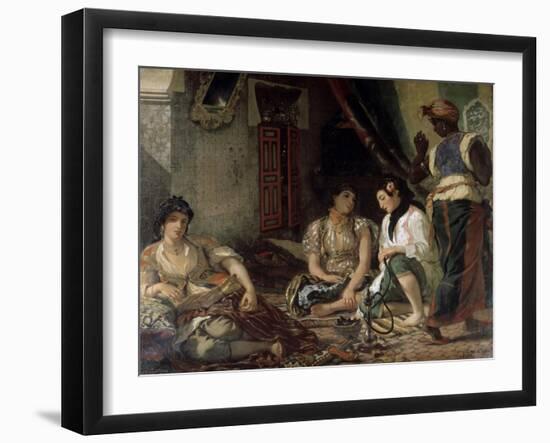 Femme D'Alger Dans Leur Appartement-Eugene Delacroix-Framed Giclee Print