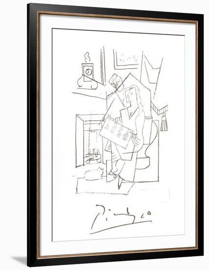 Femme Dans un Fauteuil-Pablo Picasso-Framed Collectable Print