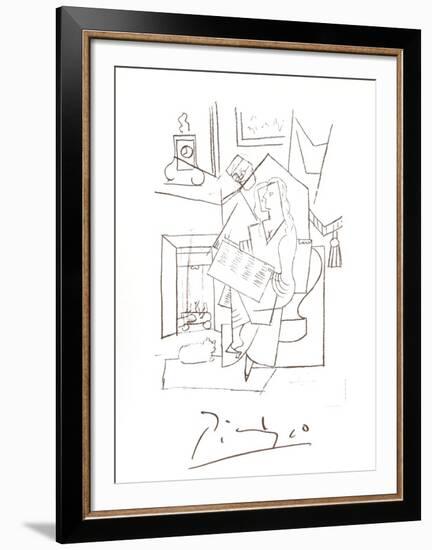 Femme Dans un Fauteuil-Pablo Picasso-Framed Collectable Print