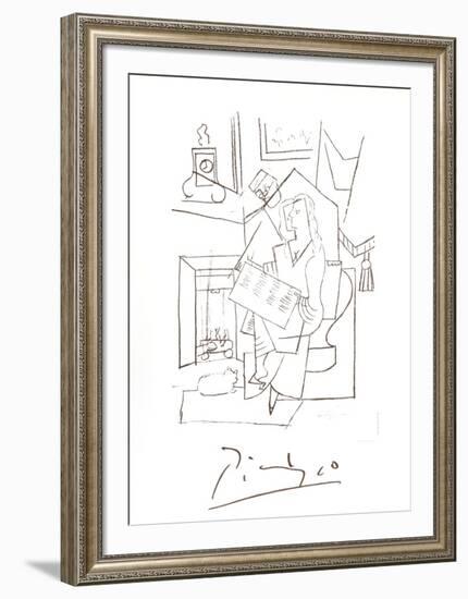 Femme Dans un Fauteuil-Pablo Picasso-Framed Collectable Print