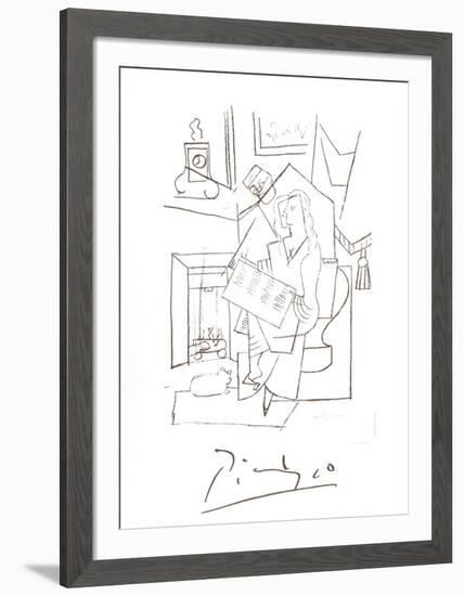Femme Dans un Fauteuil-Pablo Picasso-Framed Collectable Print