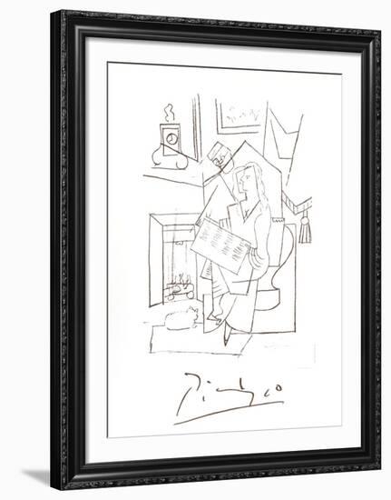 Femme Dans un Fauteuil-Pablo Picasso-Framed Collectable Print