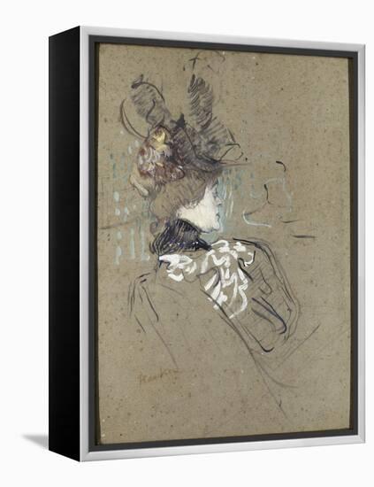 Femme de profil (madame Lucy)-Henri de Toulouse-Lautrec-Framed Premier Image Canvas