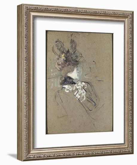 Femme de profil (madame Lucy)-Henri de Toulouse-Lautrec-Framed Giclee Print