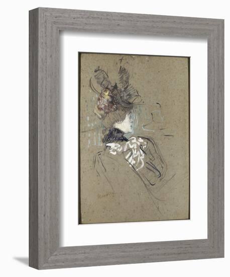 Femme de profil (madame Lucy)-Henri de Toulouse-Lautrec-Framed Giclee Print