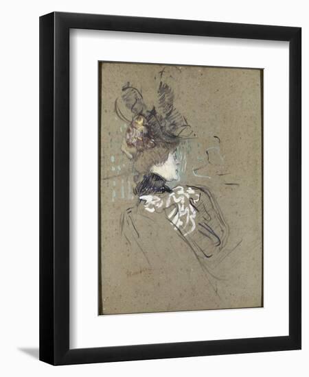 Femme de profil (madame Lucy)-Henri de Toulouse-Lautrec-Framed Giclee Print