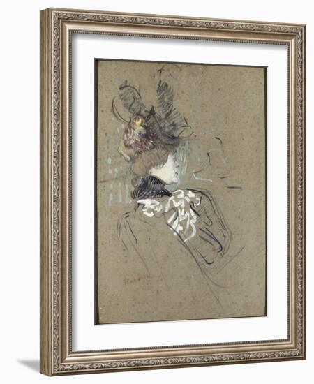 Femme de profil (madame Lucy)-Henri de Toulouse-Lautrec-Framed Giclee Print