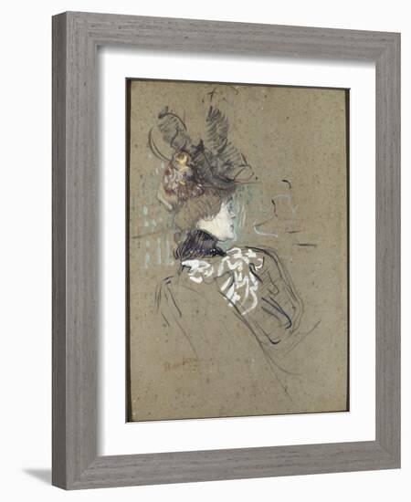 Femme de profil (madame Lucy)-Henri de Toulouse-Lautrec-Framed Giclee Print