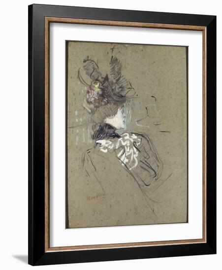 Femme de profil (madame Lucy)-Henri de Toulouse-Lautrec-Framed Giclee Print