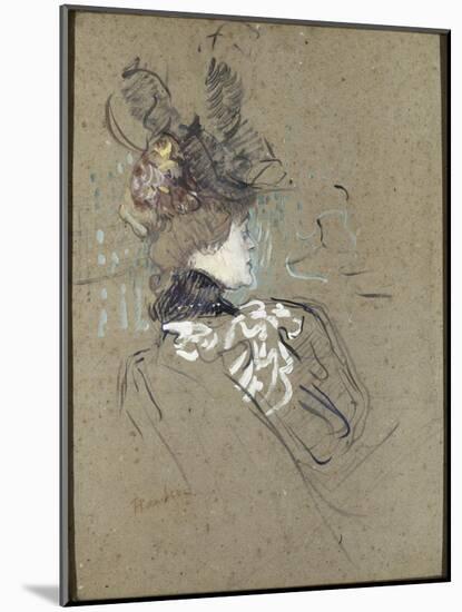 Femme de profil (madame Lucy)-Henri de Toulouse-Lautrec-Mounted Giclee Print