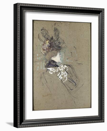 Femme de profil (madame Lucy)-Henri de Toulouse-Lautrec-Framed Giclee Print