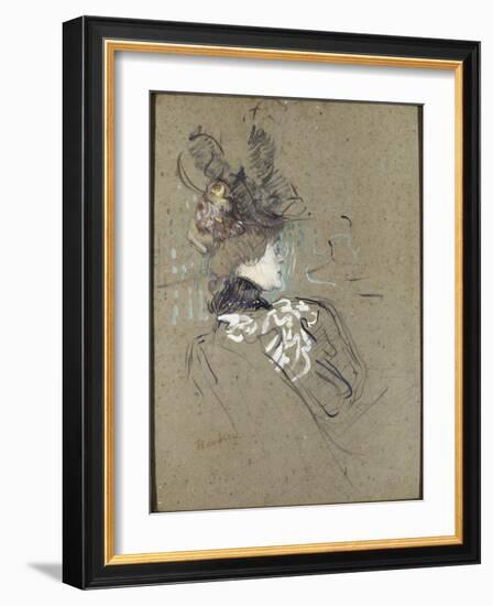 Femme de profil (madame Lucy)-Henri de Toulouse-Lautrec-Framed Giclee Print