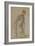 Femme debout de dos se retournant-Jean Antoine Watteau-Framed Giclee Print