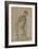 Femme debout de dos se retournant-Jean Antoine Watteau-Framed Giclee Print