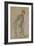 Femme debout de dos se retournant-Jean Antoine Watteau-Framed Giclee Print