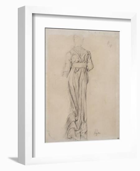 Femme debout, drapée, vue de dos ; étude pour Sémiramis-Edgar Degas-Framed Giclee Print