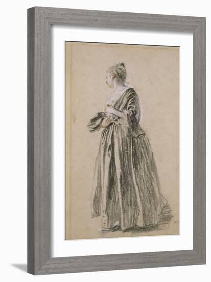 Femme debout-Jean Antoine Watteau-Framed Giclee Print