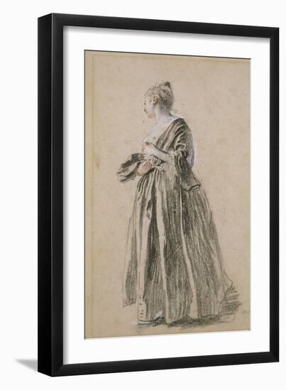 Femme debout-Jean Antoine Watteau-Framed Giclee Print