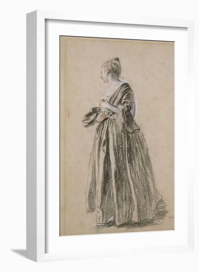 Femme debout-Jean Antoine Watteau-Framed Giclee Print