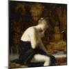 Femme drapée assise-Jean Jacques Henner-Mounted Giclee Print