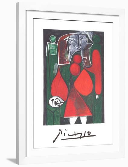 Femme en Rouge su Fauteuil-Pablo Picasso-Framed Collectable Print