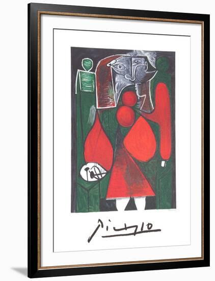 Femme en Rouge su Fauteuil-Pablo Picasso-Framed Collectable Print