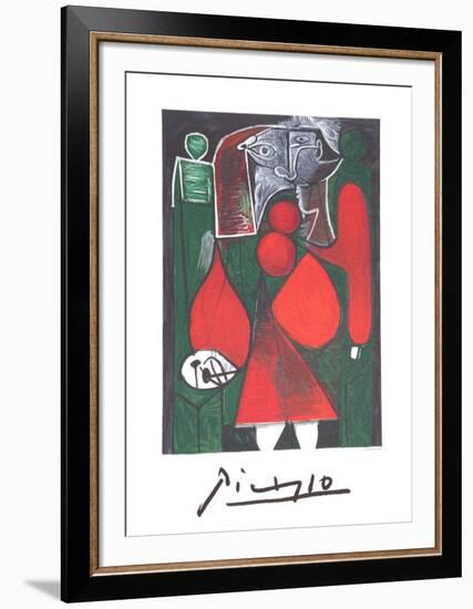 Femme en Rouge su Fauteuil-Pablo Picasso-Framed Collectable Print