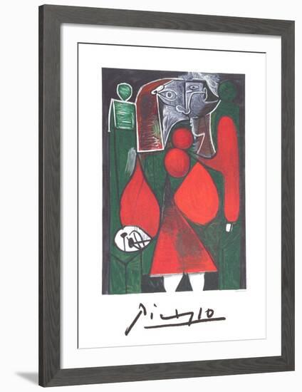 Femme en Rouge su Fauteuil-Pablo Picasso-Framed Collectable Print