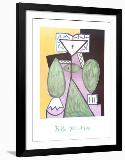 Femme en Vert et Mauve-Pablo Picasso-Framed Collectable Print