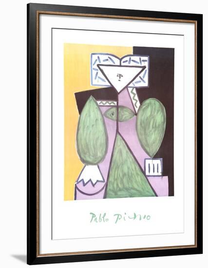 Femme en Vert et Mauve-Pablo Picasso-Framed Collectable Print