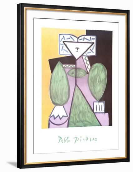 Femme en Vert et Mauve-Pablo Picasso-Framed Collectable Print