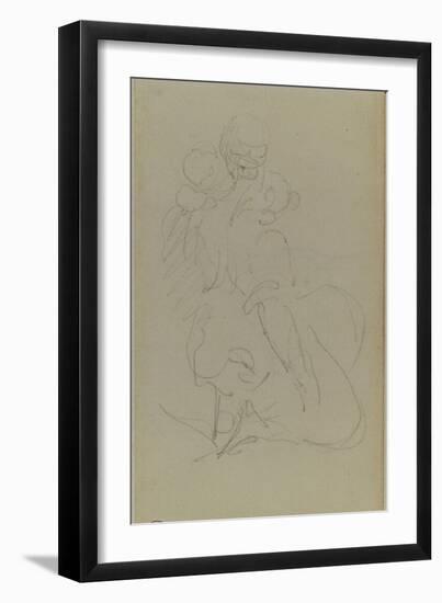 Femme et enfant-Edouard Manet-Framed Giclee Print